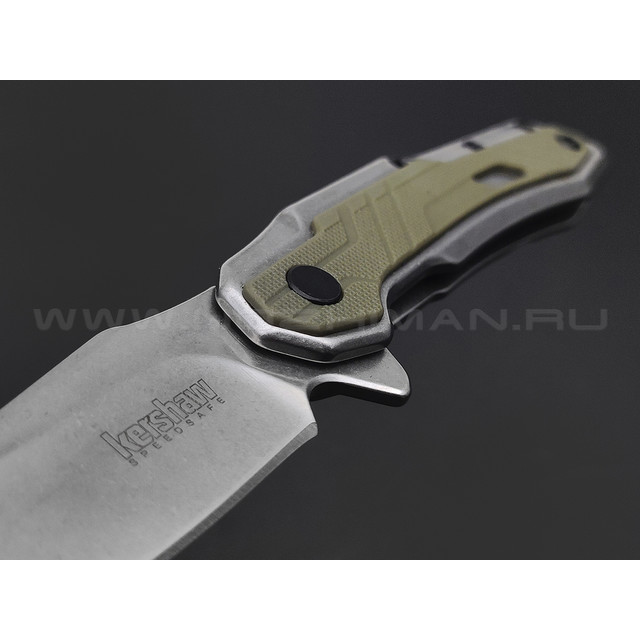 Нож Kershaw Salvage 1369 сталь 8Cr13MoV, рукоять Stainless steel, Glass-filled nylon