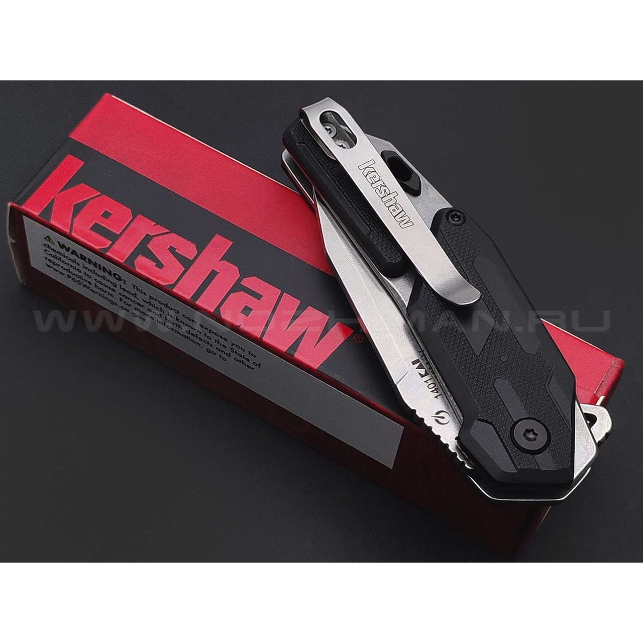 Нож Kershaw Jetpack 1401 сталь 8Cr13MoV, рукоять Stainless steel, Glass-filled Nylon