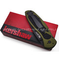 Нож Kershaw Blur 1670OLBLK сталь 14C28N DLC, рукоять Trac-Tec, Aluminum 6061-T6 green