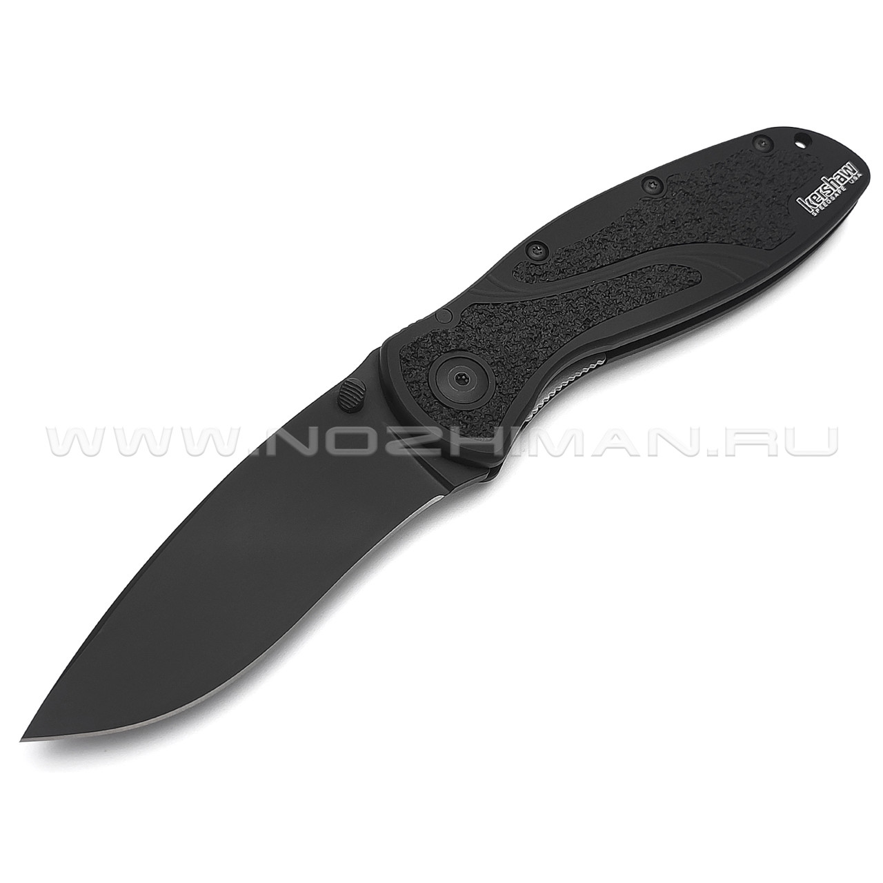 Нож Kershaw Blur 1670BLK сталь 14C28N DLC, рукоять Trac-Tec, Aluminum 6061-T6 black