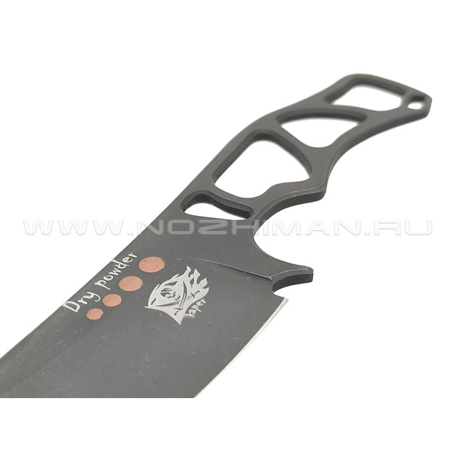1-й Цех нож Kaper Dry powder сталь 440C блэквош, рукоять сталь