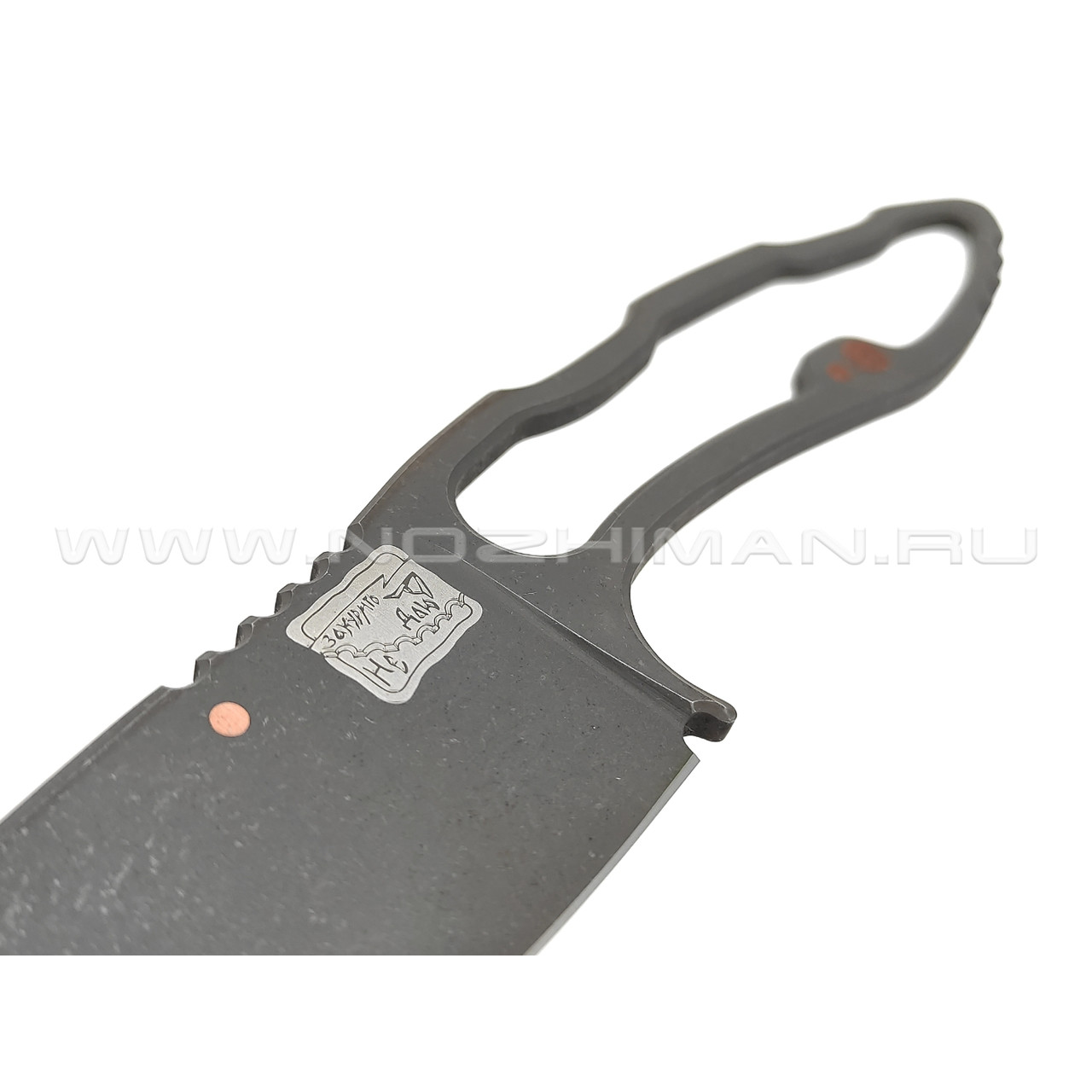 1-й Цех нож Закурить не даю, сталь 440C блэквош, рукоять сталь
