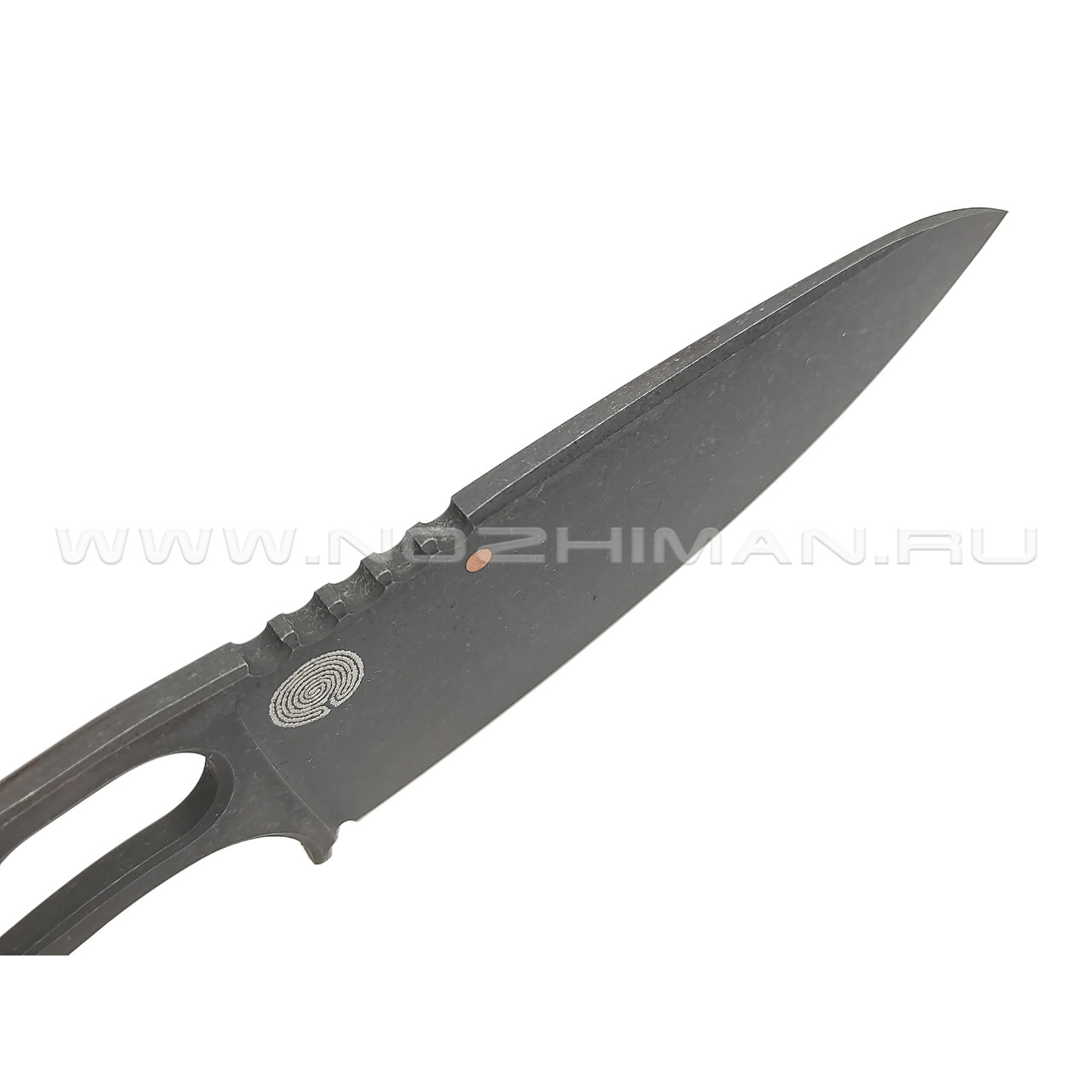 1-й Цех нож Закурить не даю, сталь 440C блэквош, рукоять сталь