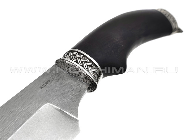Товарищество Завьялова нож Корсар сталь Х12МФ, рукоять Дерево граб, мельхиор