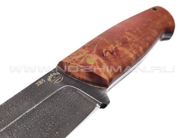 Товарищество Завьялова нож Цезарь сталь ХВ5, рукоять Стабилизированное дерево оранжевое