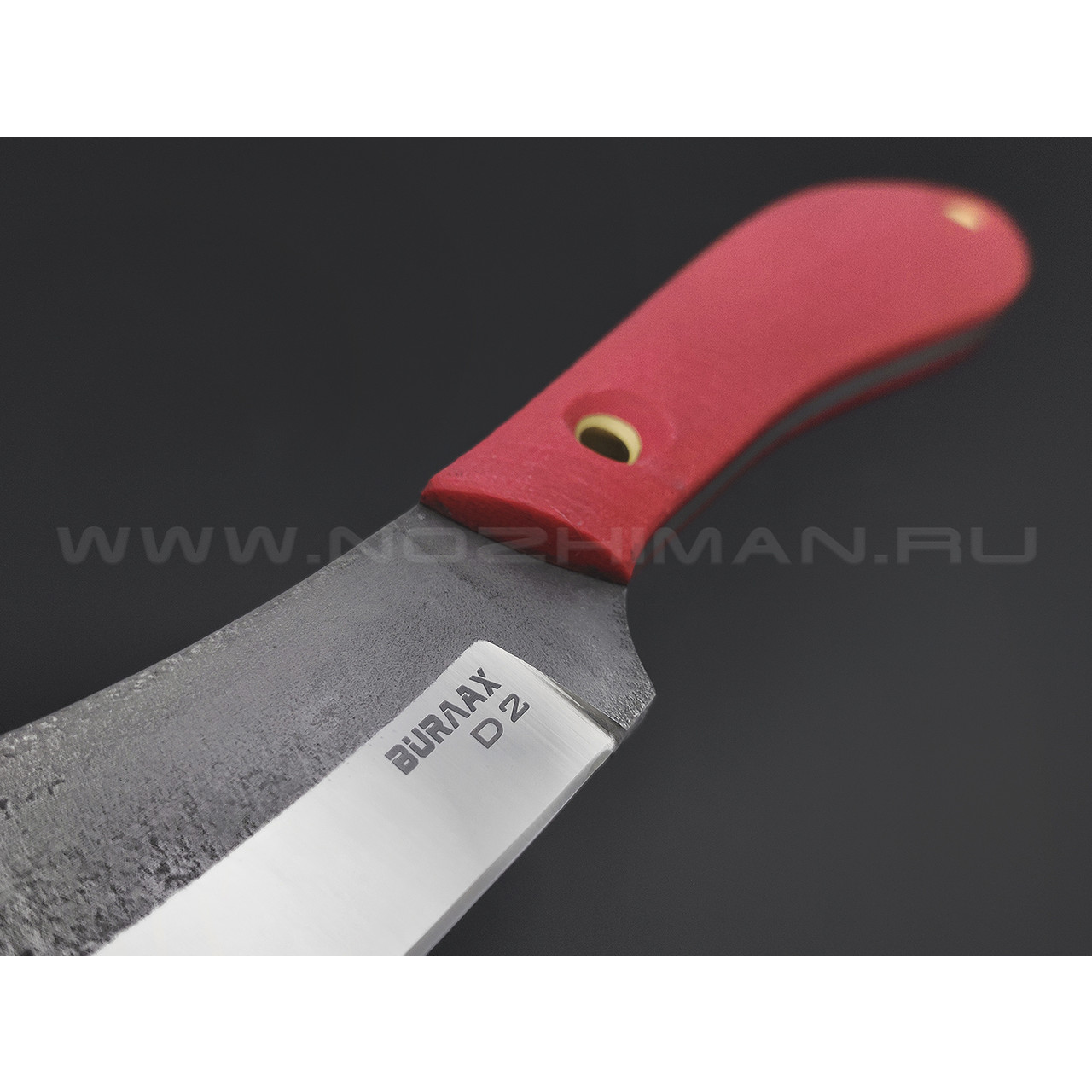 Burlax нож Канадец большой BX0189 сталь D2 satin, рукоять G10 red, ножны Kydex