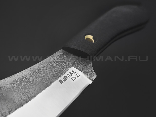Burlax нож Канадец большой BX0190 сталь D2 satin, рукоять G10 black, ножны кожа