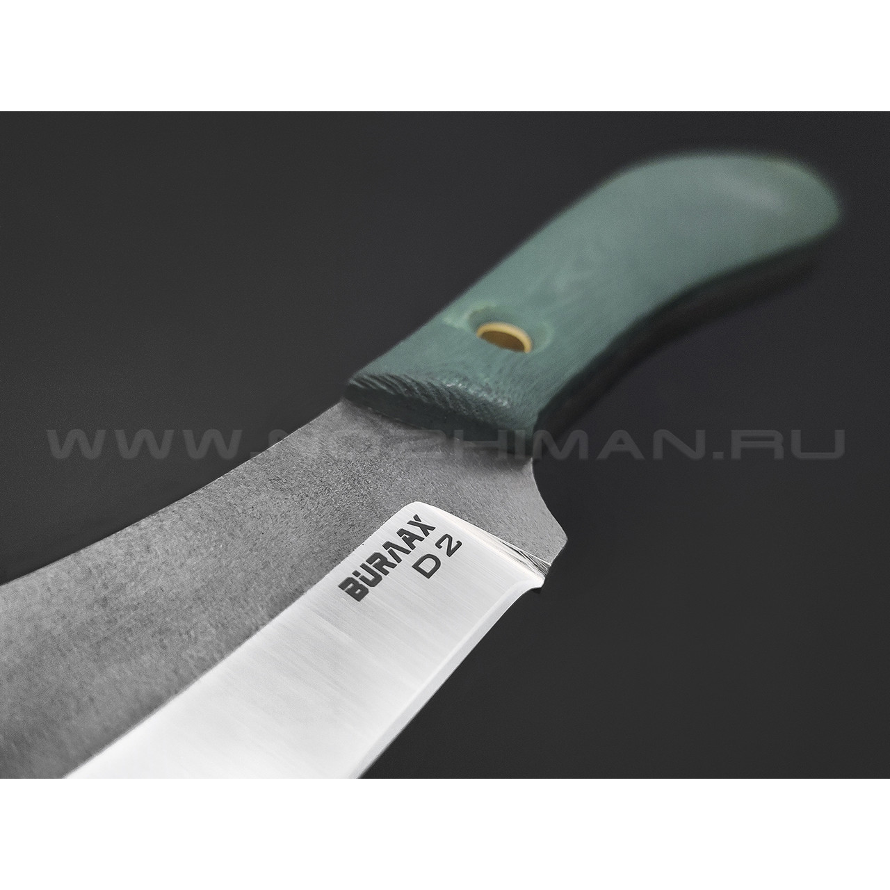 Burlax нож Канадец большой BX0191 сталь D2 satin, рукоять G10 green, ножны кожа