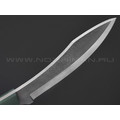 Burlax нож Канадец большой BX0191 сталь D2 satin, рукоять G10 green, ножны кожа
