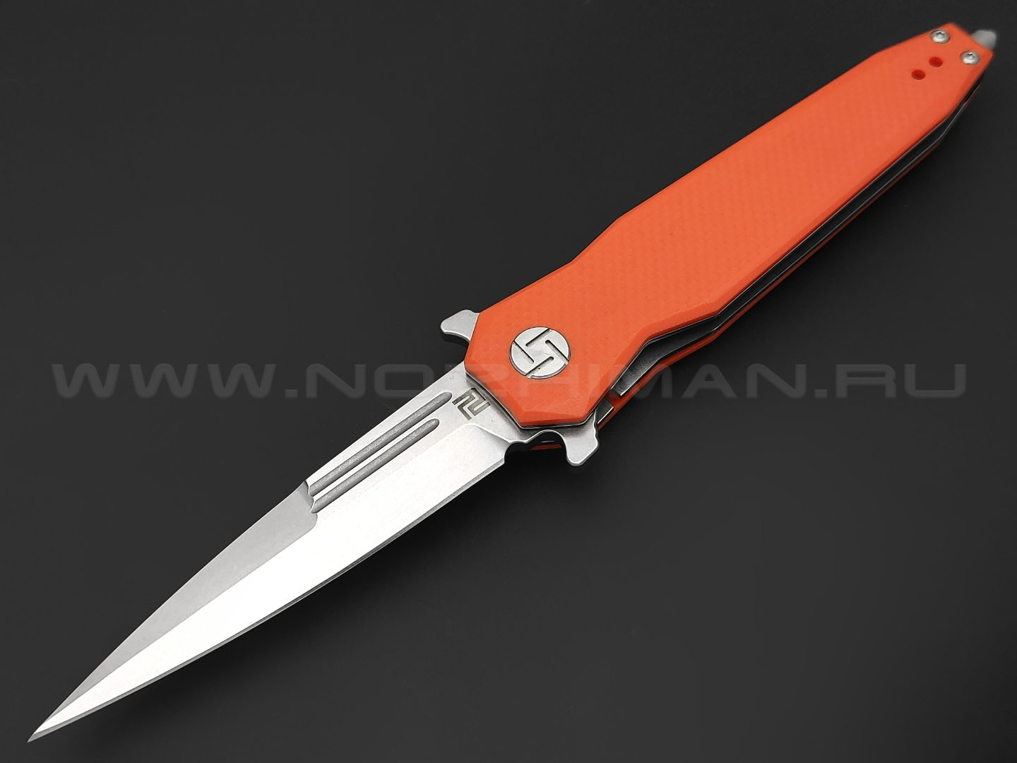 Нож Artisan Cutlery Hornet 1810P-OEF сталь D2, рукоять G10 orange
