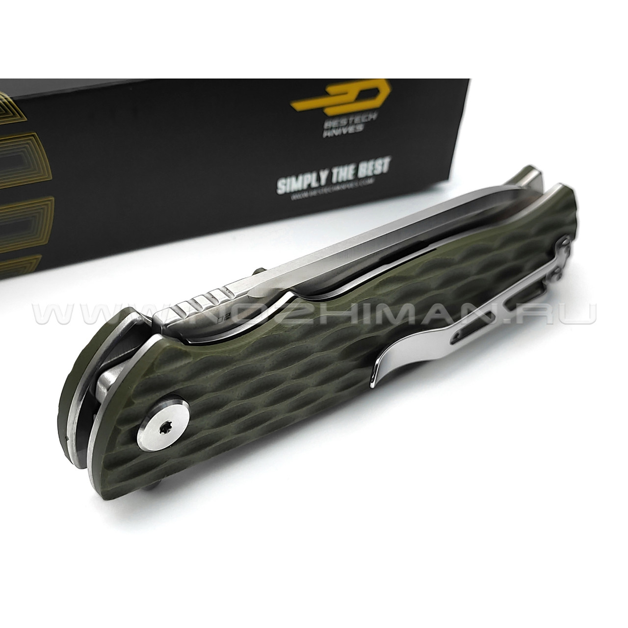 Нож Bestech Grampus BG02B сталь D2 satin, рукоять G10 green