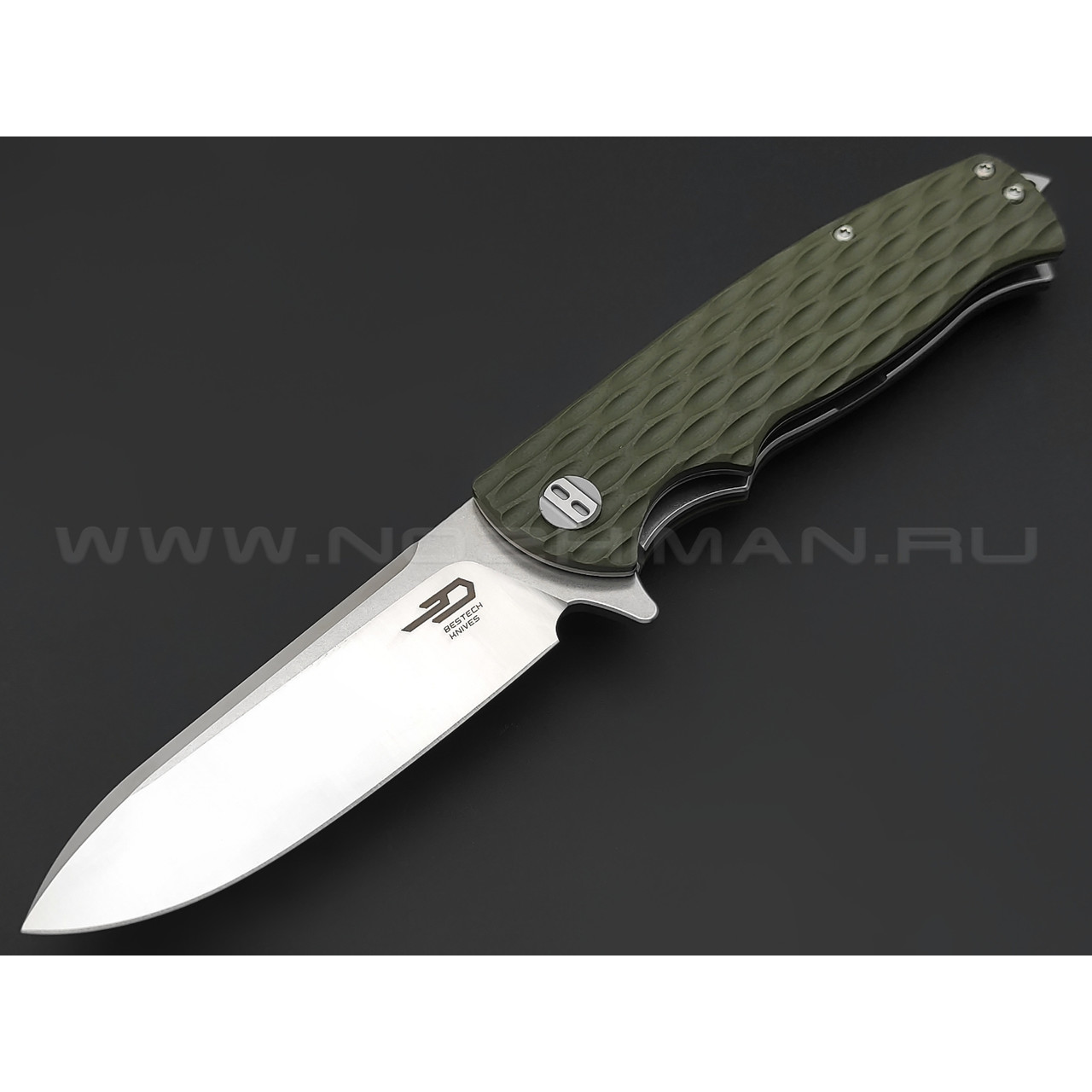 Нож Bestech Grampus BG02B сталь D2 satin, рукоять G10 green
