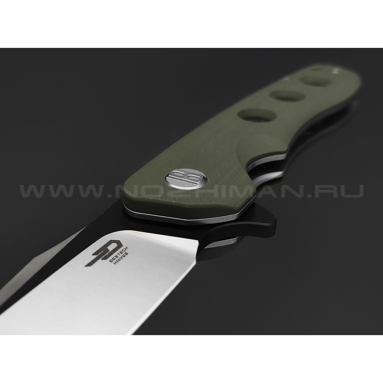Нож Bestech Arctic BG33B-1 сталь D2 блэквош, рукоять G10 OD green