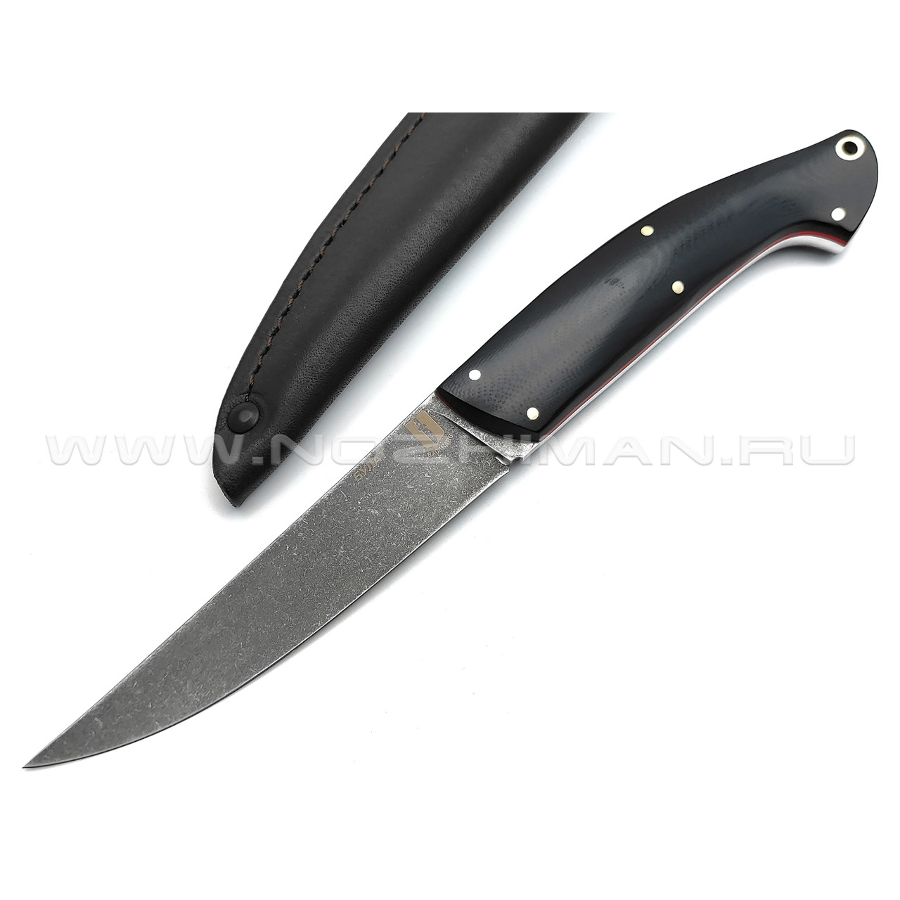 Нож "Наваха" булатная сталь, рукоять G10 black (Наследие)