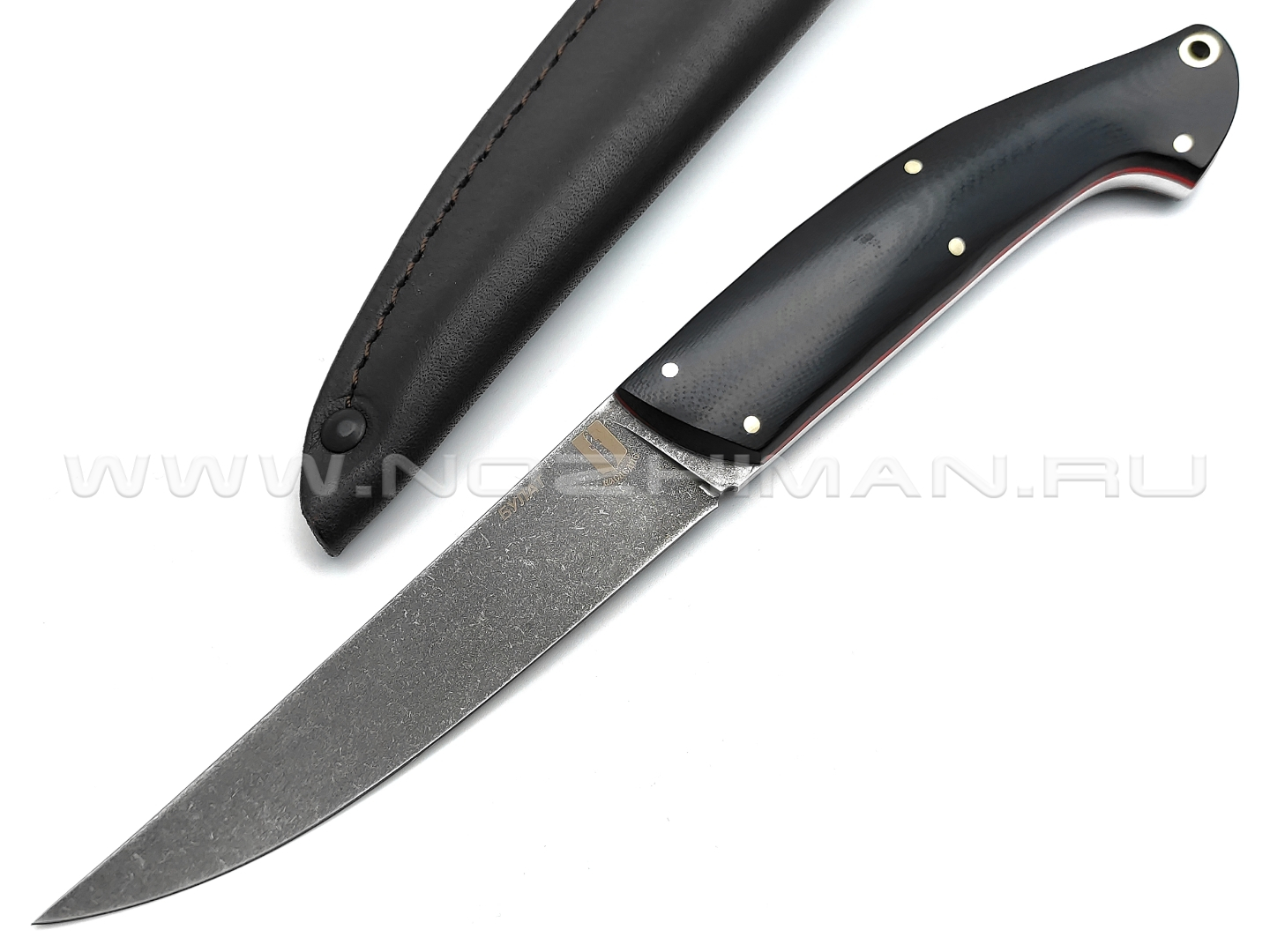 Нож "Наваха" булатная сталь, рукоять G10 black (Наследие)