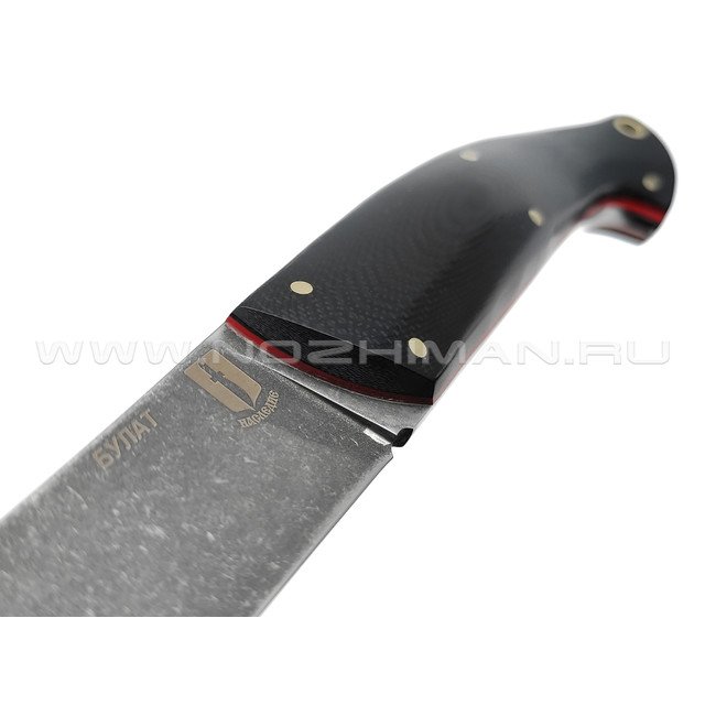 Нож "Наваха" булатная сталь, рукоять G10 black (Наследие)