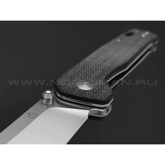 Нож QSP Penguin QS130-I сталь D2 сатин, рукоять Микарта чёрная