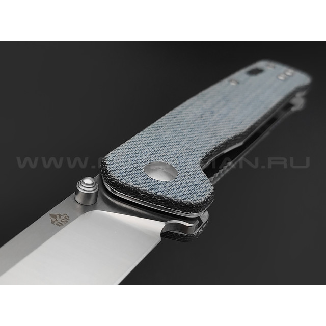 Нож QSP Penguin QS130-B сталь D2, рукоять Микарта джинс