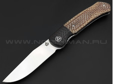 Нож QSP Gannet QS137-B сталь 154CM, рукоять Micarta brown, carbon fiber