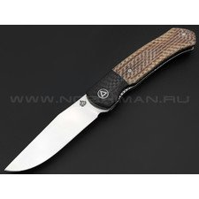 Нож QSP Gannet QS137-B сталь 154CM, рукоять Micarta brown, carbon fiber