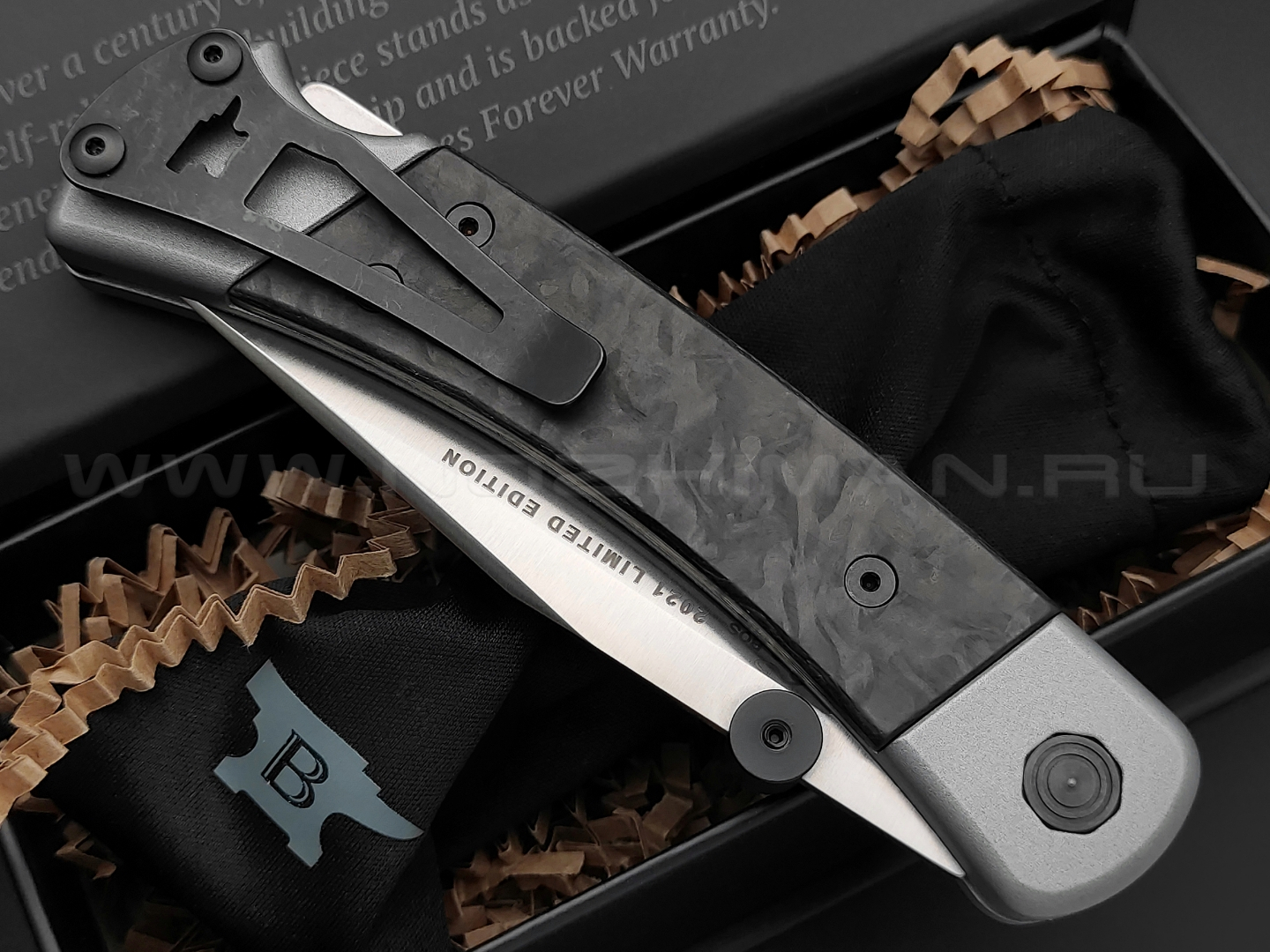 Нож Buck 110 Folding Hunter Legacy Collection 2021 0110CFSLE1 сталь S45VN, рукоять Carbon fiber