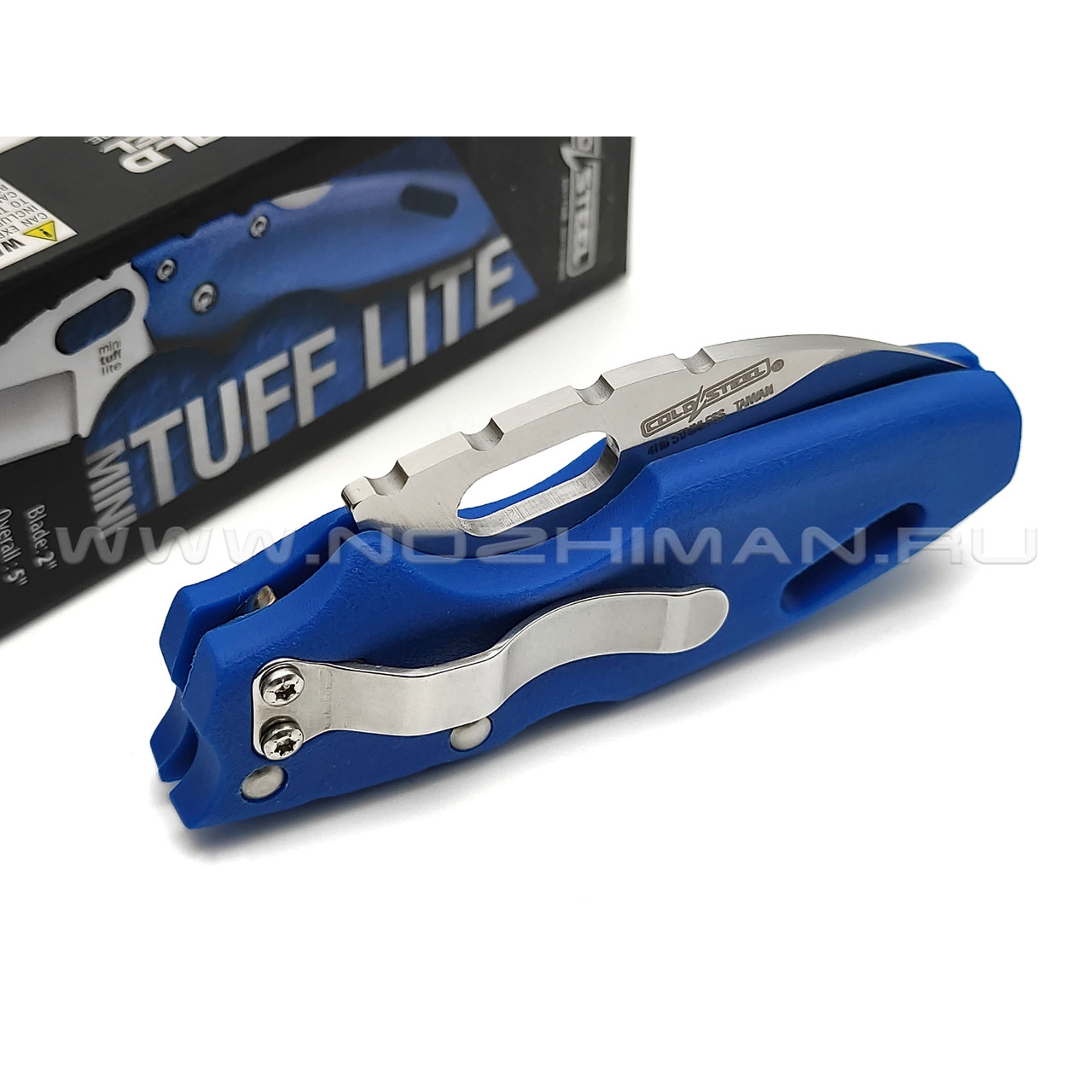 Нож Cold Steel Mini Tuff Lite Plain Blue 20MTB сталь 4034SS, рукоять Griv-Ex