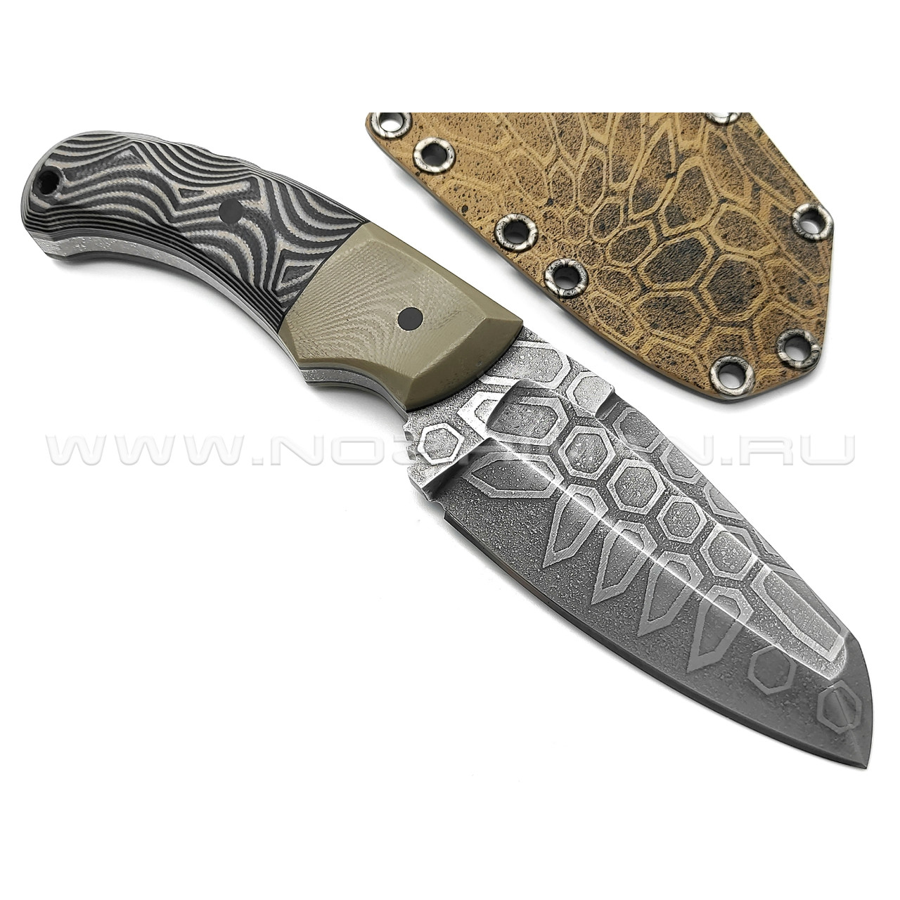 Волчий Век нож Сквозняк Custom Brutal Edition сталь 1.4116 WA, рукоять G10 black & tan, Kydex kryptek