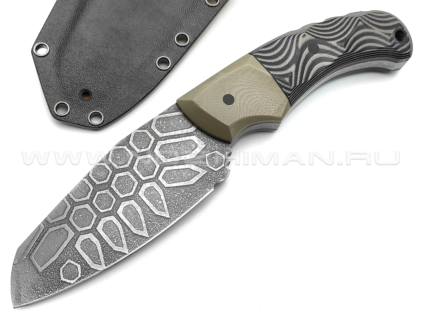Волчий Век нож Сквозняк Custom Brutal Edition сталь 1.4116 WA, рукоять G10 black & tan, Kydex kryptek
