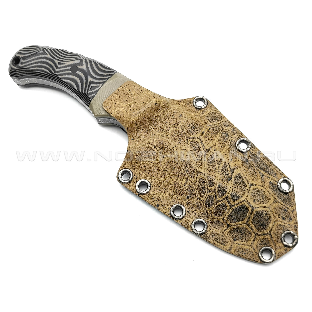 Волчий Век нож Сквозняк Custom Brutal Edition сталь 1.4116 WA, рукоять G10 black & tan, Kydex kryptek