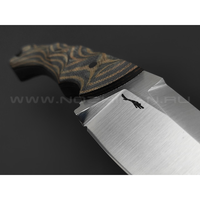 Волчий Век нож Сквозняк Brutal Edition сталь 1.4116 WA satin, рукоять Micarta black & tan