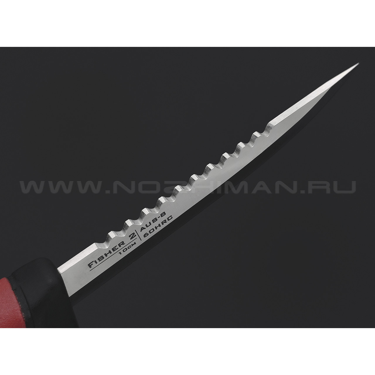 TuoTown нож рыбацкий Fisher 2 с рыбочисткой, сталь Aus-8, рукоять GRN, эластрон