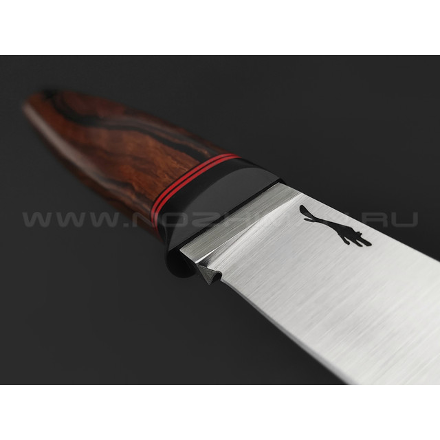 Волчий Век нож Слоник сталь 95Х18 WA satin, рукоять Айронвуд, карбон