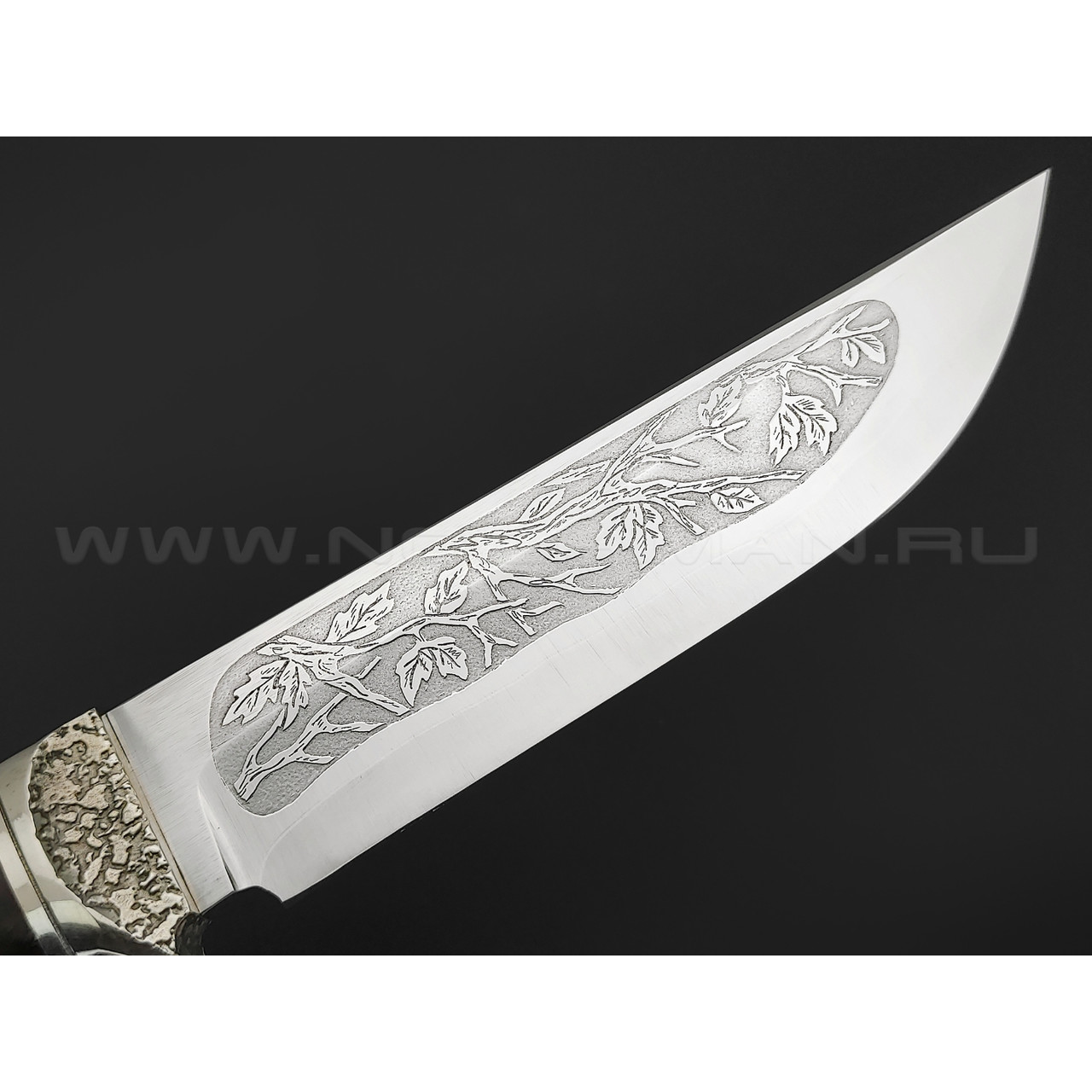 Нож Тигр сталь Ламинат PGK-95Х18, рукоять Айронвуд, мельхиор (Фурсач А. А.)