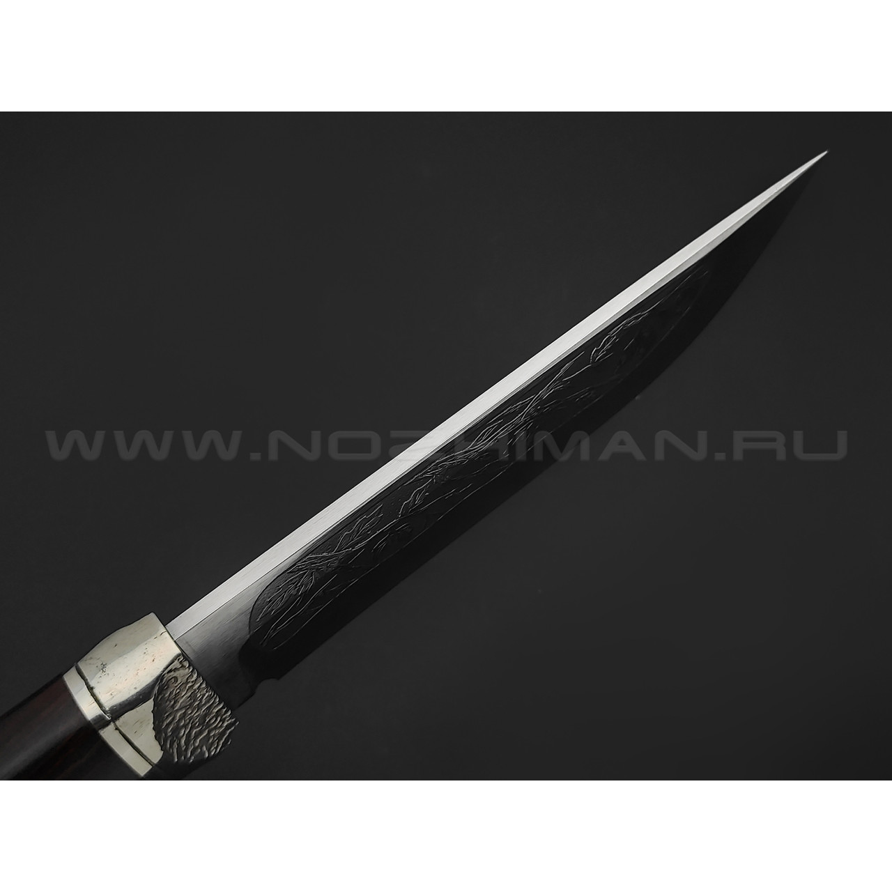 Нож Тигр сталь Ламинат PGK-95Х18, рукоять Айронвуд, мельхиор (Фурсач А. А.)