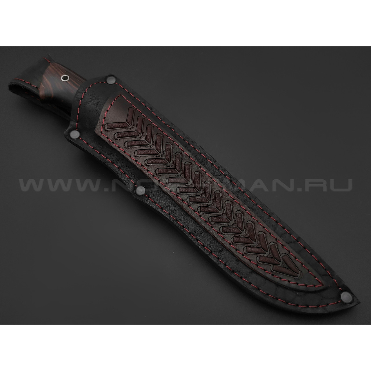 Нож Тигр сталь Ламинат PGK-95Х18, рукоять Айронвуд, мельхиор (Фурсач А. А.)