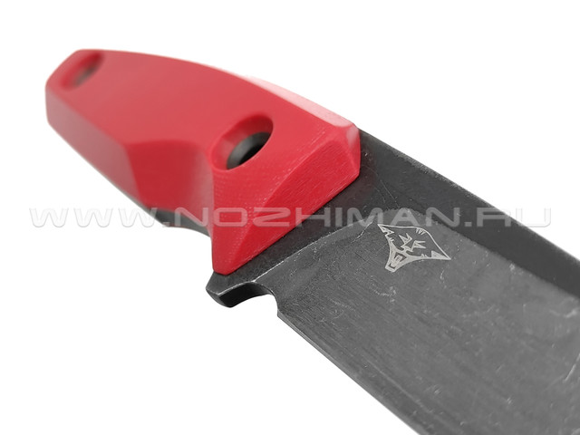 Нож с Котом "Пионер" сталь Х12МФ, рукоять G10 red, kydex red