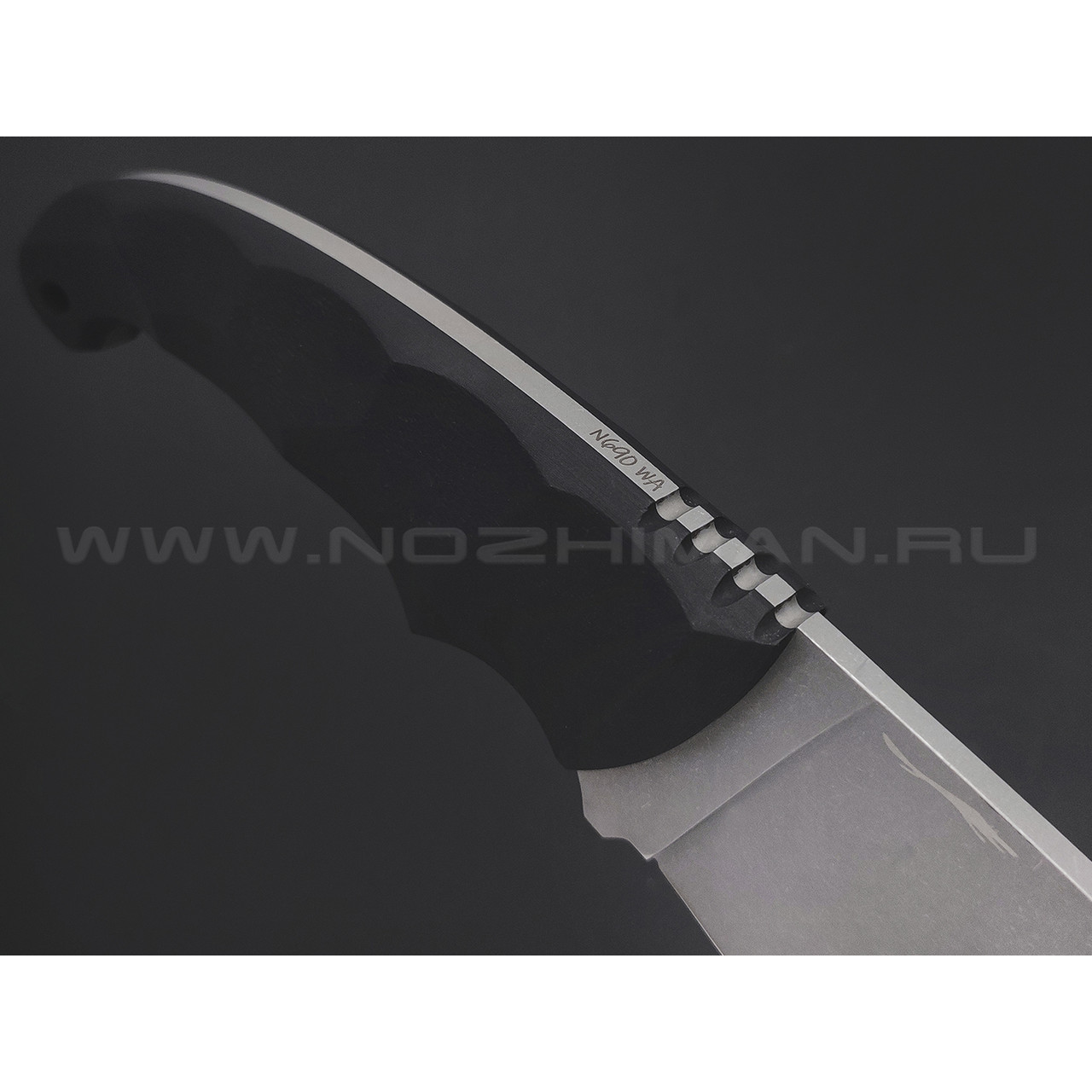 Волчий Век нож Fantocci сталь N690 WA стоунвош, рукоять G10 black