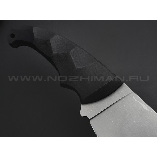 Волчий Век нож Fantocci сталь N690 WA стоунвош, рукоять G10 black