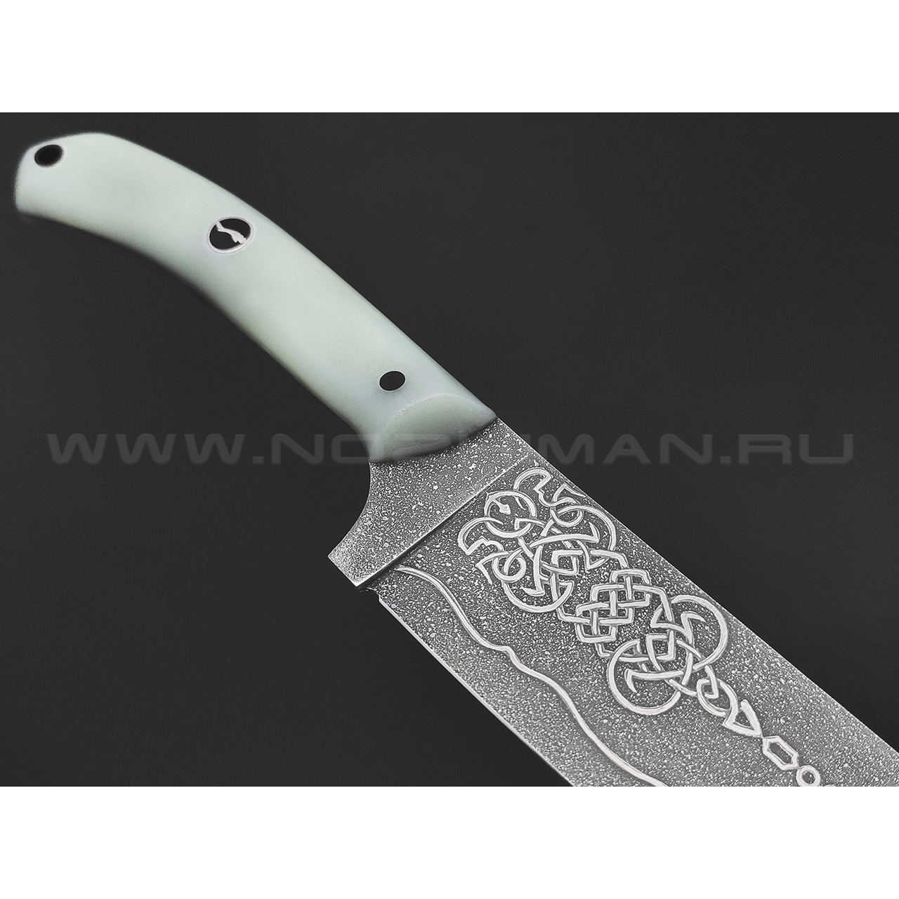 Волчий Век нож Пчак Custom сталь N690 WA, рукоять G10 jade, пин
