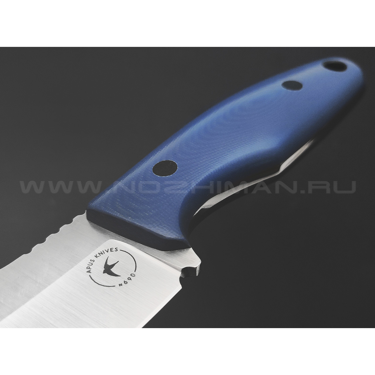 Апус нож Драйв сталь N690 satin, рукоять G10 серый