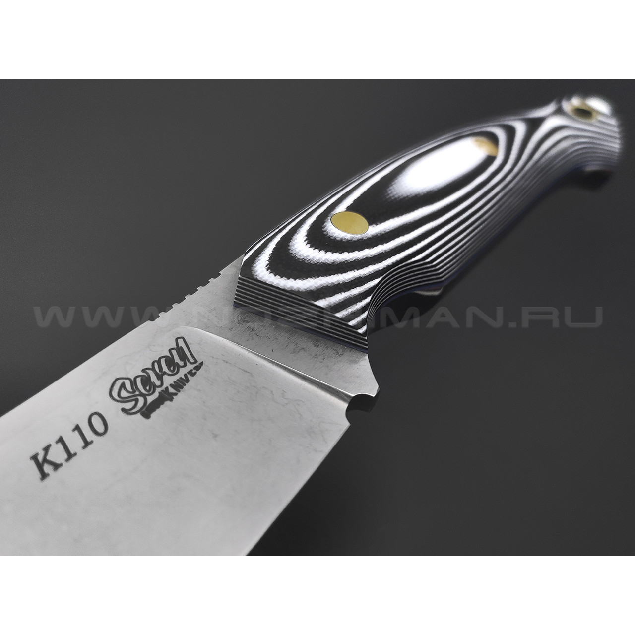 7 ножей нож Сунгай сталь K110 стоунвош, рукоять G10 black & white