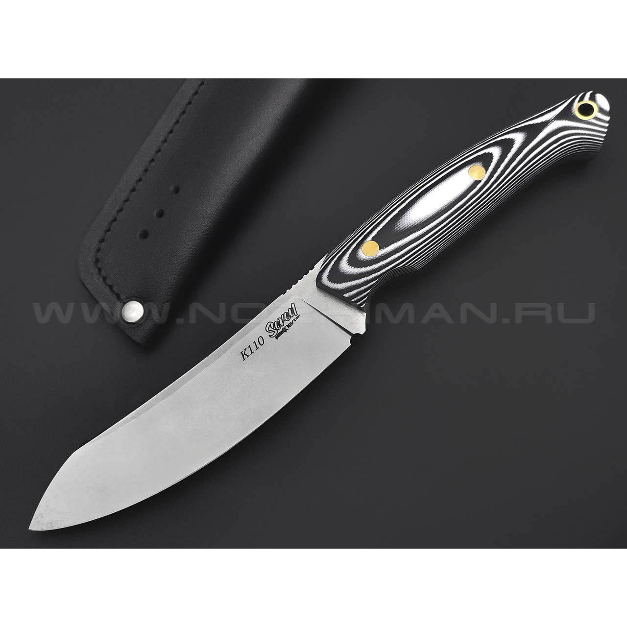 7 ножей нож Сунгай сталь K110 стоунвош, рукоять G10 black & white