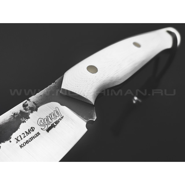 7 ножей нож Сунгай сталь Х12МФ satin & ковка, рукоять G10 white & black