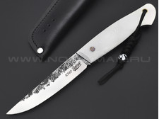 7 ножей нож Клык сталь K340 satin & ковка, рукоять G10 white & black