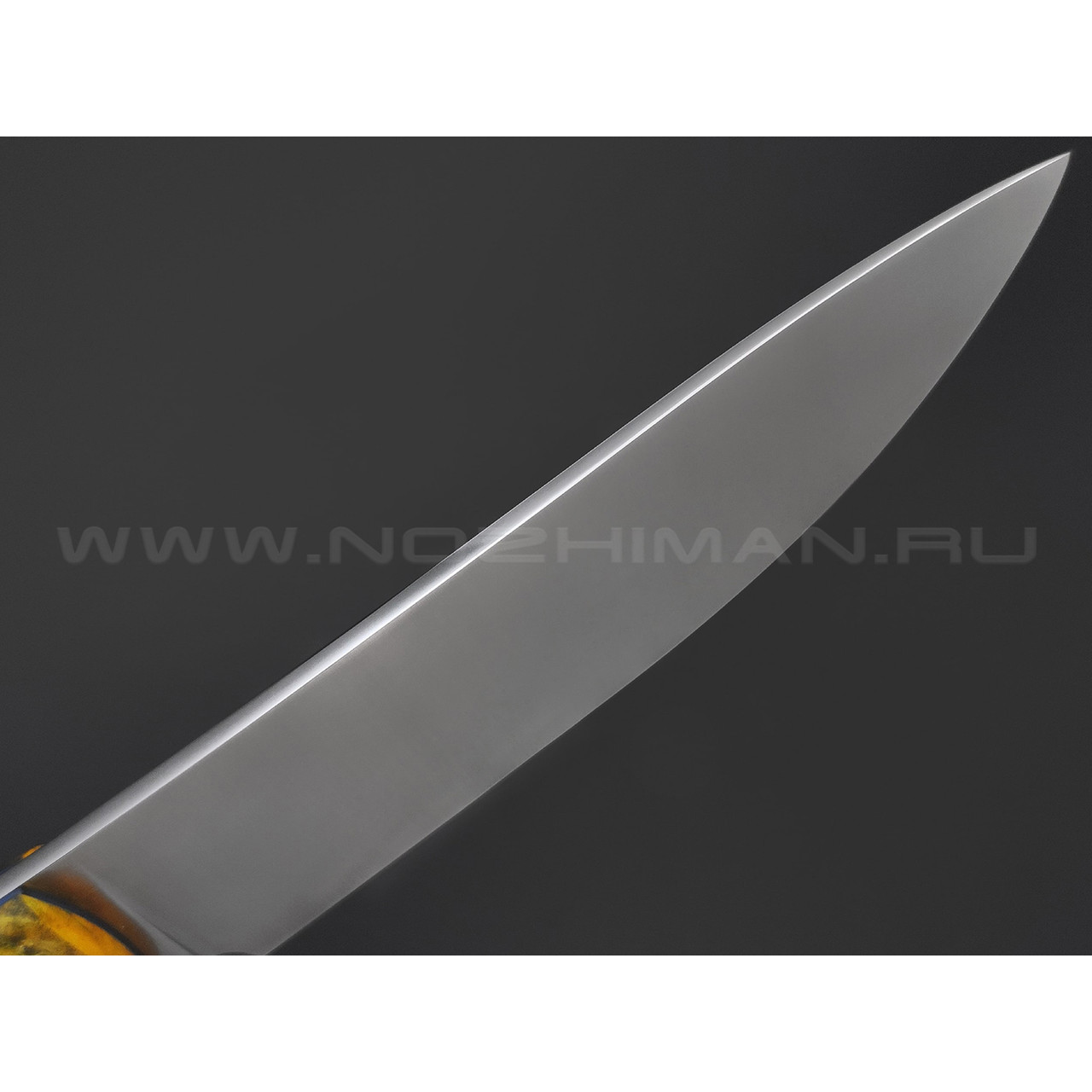7 ножей нож Путник сталь D2 satin, рукоять Стаб. кап клена, G10 blue