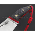 7 ножей нож Бритва сталь K340 satin, рукоять Carbon fiber, G10 red