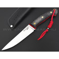 7 ножей нож Бритва сталь K340 satin, рукоять Carbon fiber, G10 red