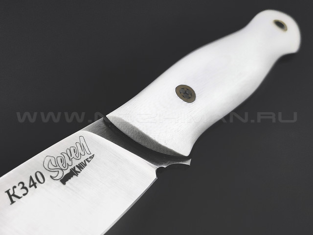 7 ножей нож Колибри сталь K340 satin, рукоять G10 white & black, ножны 2 шт.