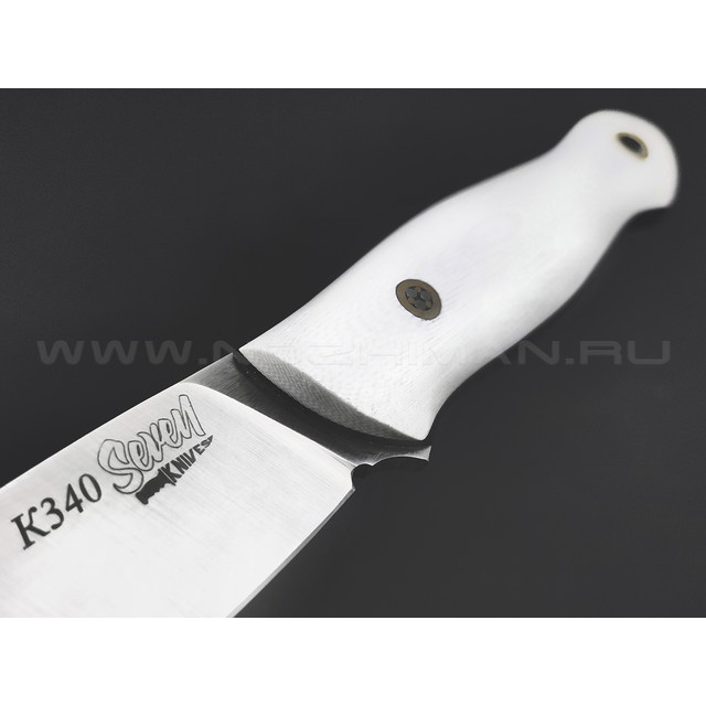 7 ножей нож Колибри сталь K340 satin, рукоять G10 white & black, ножны 2 шт.