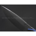 7 ножей нож Пиранья сталь D2 стоунвош, рукоять Carbon fiber, G10 blue